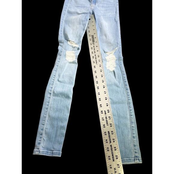 Hollister High Rise Legging Advanced Stretch Jeans Size OR (W24- L28) Blue Denim - Picture 7 of 7